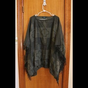 Wool Southwestern Poncho